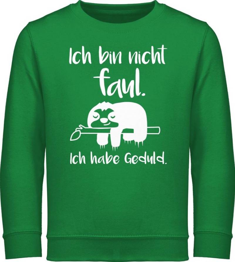 Shirtracer Sweatshirt Ich bin nicht faul weiß Statement Sprüche Kinder von Shirtracer