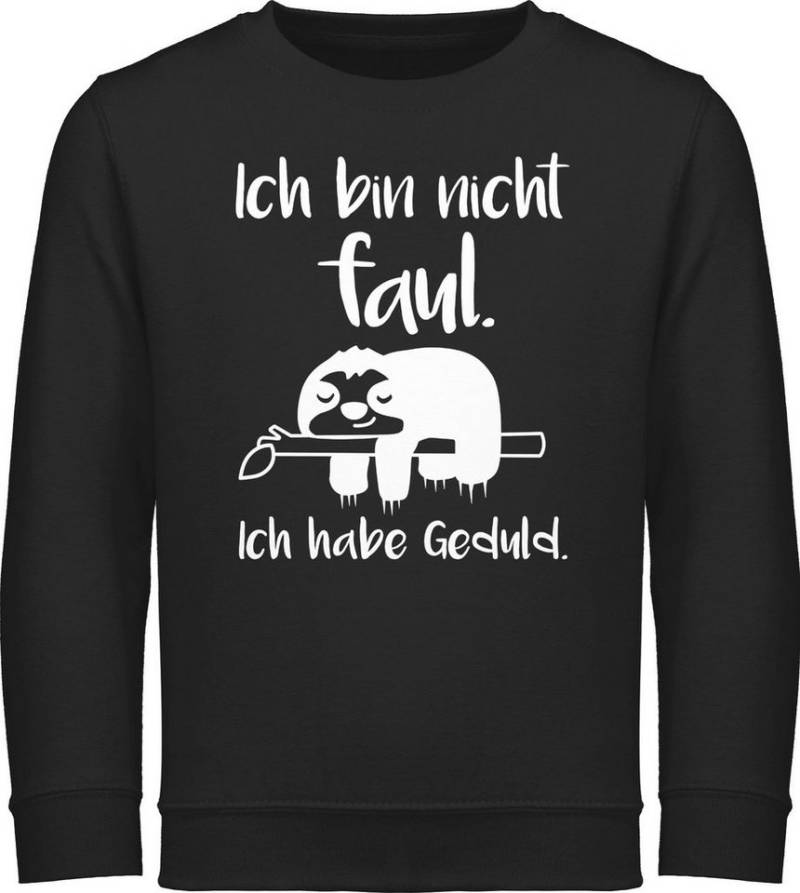 Shirtracer Sweatshirt Ich bin nicht faul weiß Statement Sprüche Kinder von Shirtracer
