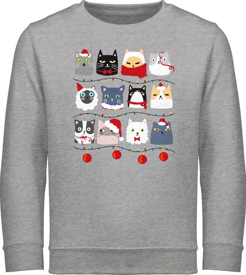 Shirtracer Sweatshirt Katzen zu Weihnachten Weihnachten Kleidung Kinder von Shirtracer