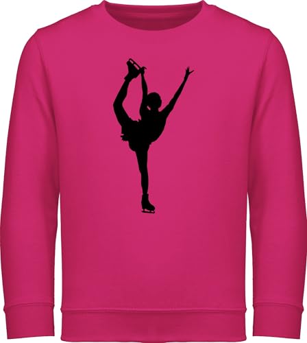 Shirtracer Sweatshirt Kinder Pullover für Jungen Mädchen - Sport Kleidung - Eiskunstläuferin Einzellaufen - 116 (5/6 Jahre) - Fuchsia - 25. Geburtstag eislauf reitpullover iceskate Pulli eislaufen von Shirtracer