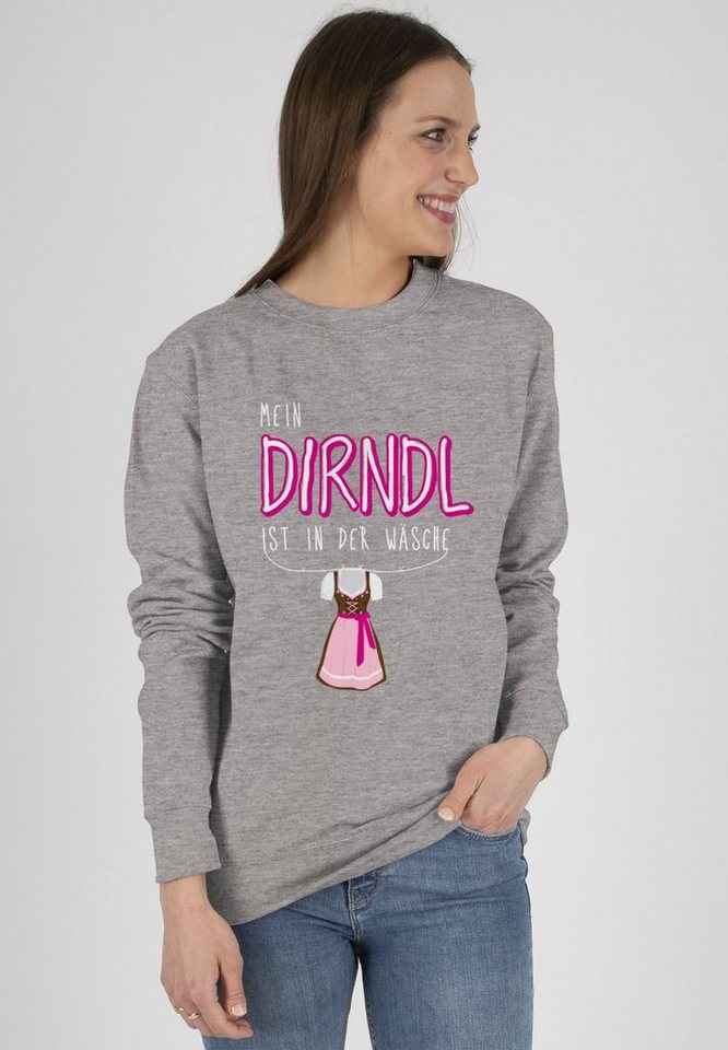 Shirtracer Sweatshirt Mein Dirndl ist in der Wäsche (1-tlg) Mode für Oktoberfest Damen von Shirtracer