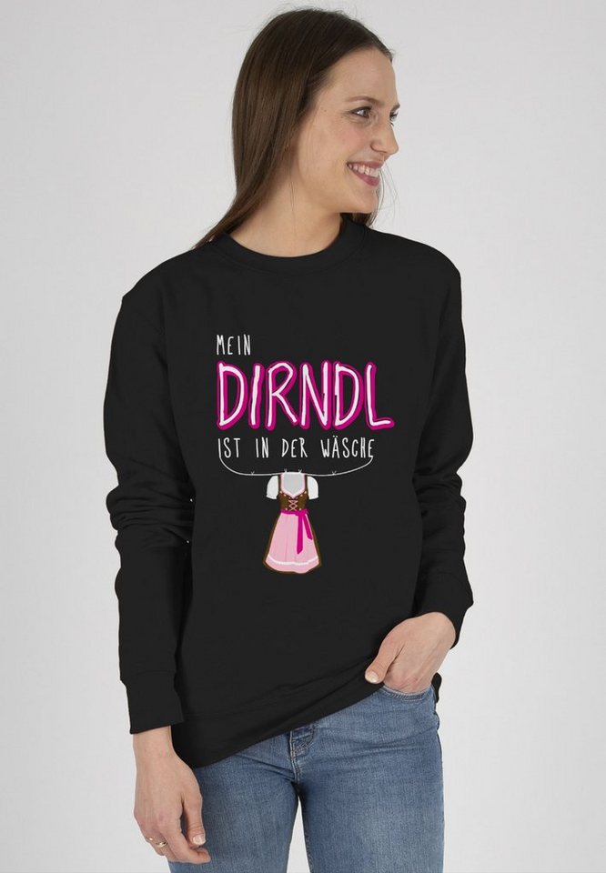 Shirtracer Sweatshirt Mein Dirndl ist in der Wäsche (1-tlg) Mode für Oktoberfest Damen von Shirtracer