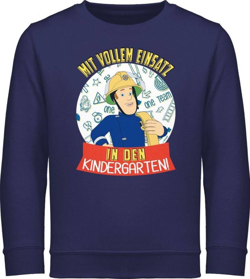 Shirtracer Sweatshirt Mit vollem Einsatz in den Kindergarten! Feuerwehrmann Sam Mädchen von Shirtracer
