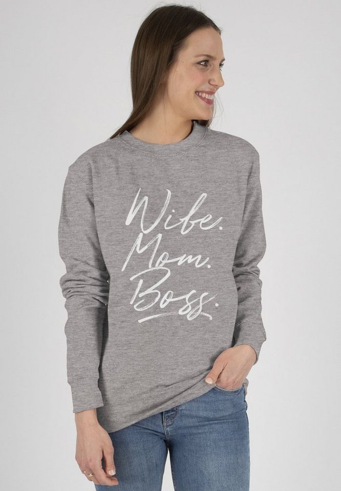 Shirtracer Sweatshirt Momlife - Wife Mom Boss. Best Mom Muttertagsgeschenke Super Mama Beste (1-tlg) Mama von Shirtracer
