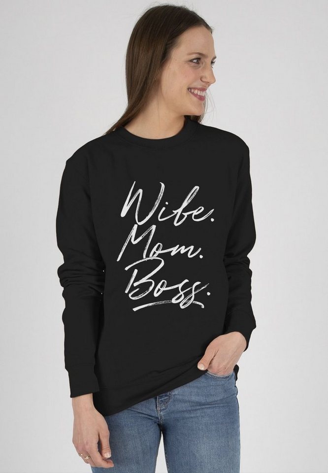 Shirtracer Sweatshirt Momlife - Wife Mom Boss. Best Mom Muttertagsgeschenke Super Mama Beste (1-tlg) Mama von Shirtracer