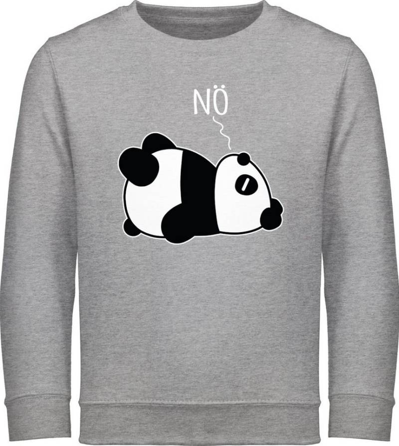 Shirtracer Sweatshirt Nö - Panda - weiß Statement Sprüche Kinder von Shirtracer