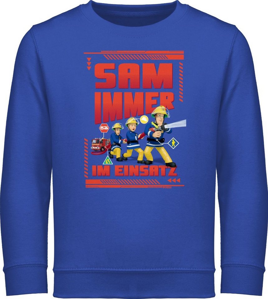 Shirtracer Sweatshirt Sam immer im Einsatz Feuerwehrmann Sam Jungen von Shirtracer