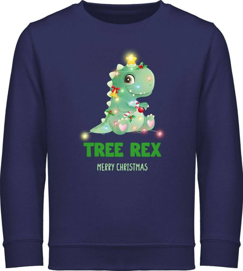 Shirtracer Sweatshirt Tree Rex - Merry Christmas Weihnachten Kleidung Kinder von Shirtracer