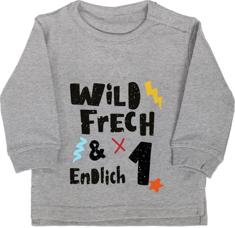 Shirtracer Sweatshirt Wild frech und endlich 1 - Wunderbar ein Jahr 1. Geburtstag Shirtracer Sweatshirt Wild frech und endlich 1 - Wunderbar ein Jahr 1. Geburtstag von Shirtracer