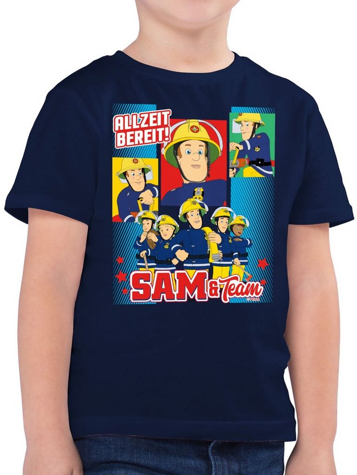 Shirtracer T-Shirt Allzeit bereit! - Sam & Team (1-tlg) Feuerwehrmann Sam Jungen von Shirtracer