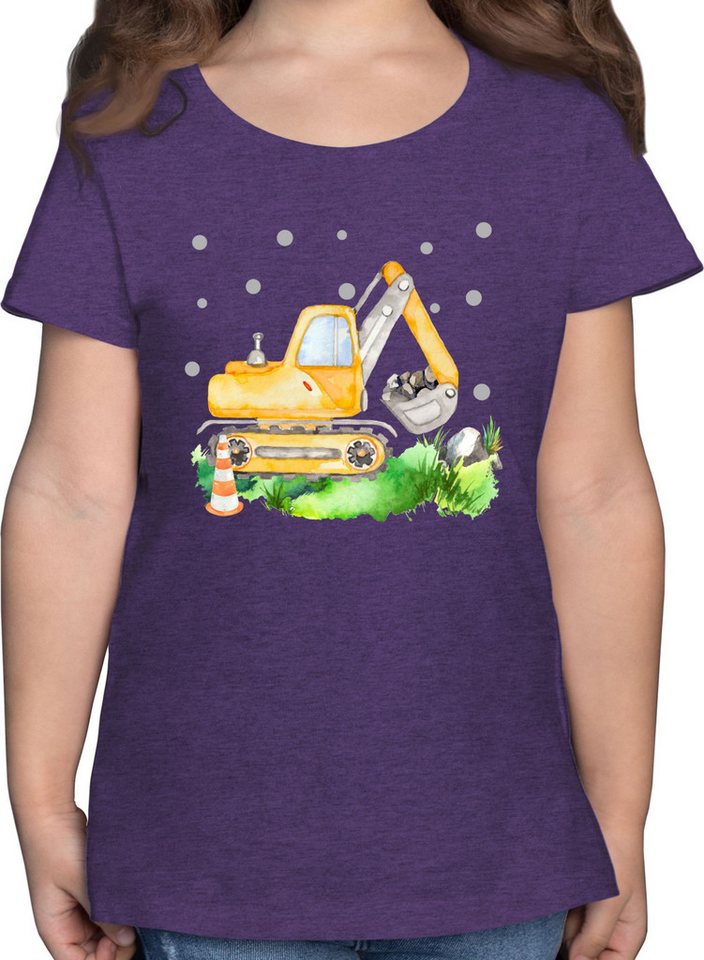 Shirtracer T-Shirt Baggerfahrer Geschenk Baumaschine Baustelle Bagger Andere Fahrzeuge - Mädchen von Shirtracer