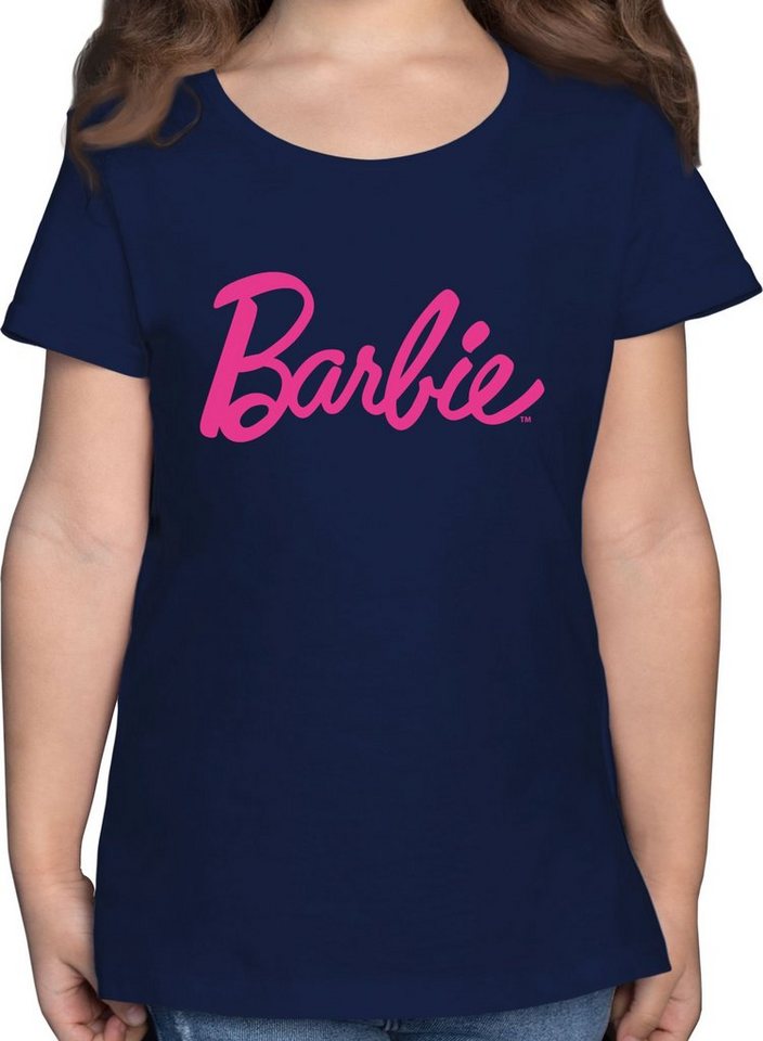 Shirtracer T-Shirt Barbie Logo Schriftzug Barbie Mädchen von Shirtracer