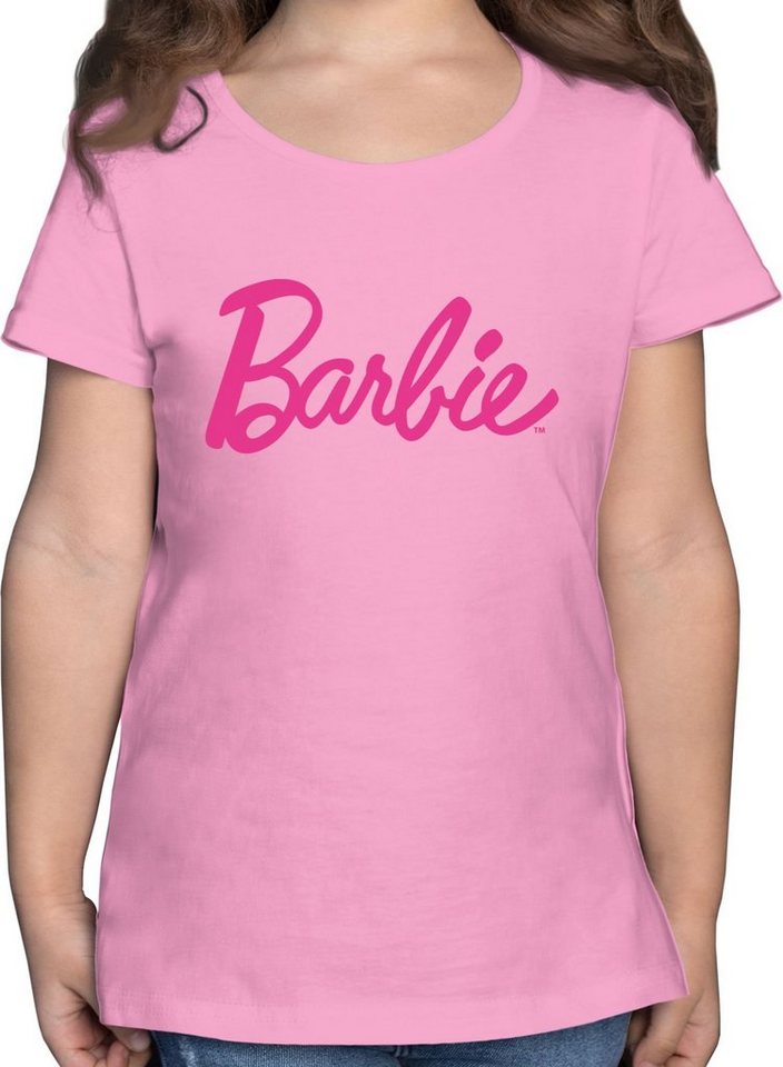 Shirtracer T-Shirt Barbie Logo Schriftzug Barbie Mädchen von Shirtracer