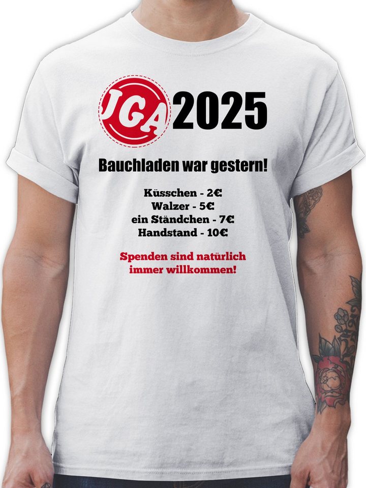 Shirtracer T-Shirt Aufgaben der Braut - Bezahlen - Bauchladen war gestern JGA Männer von Shirtracer