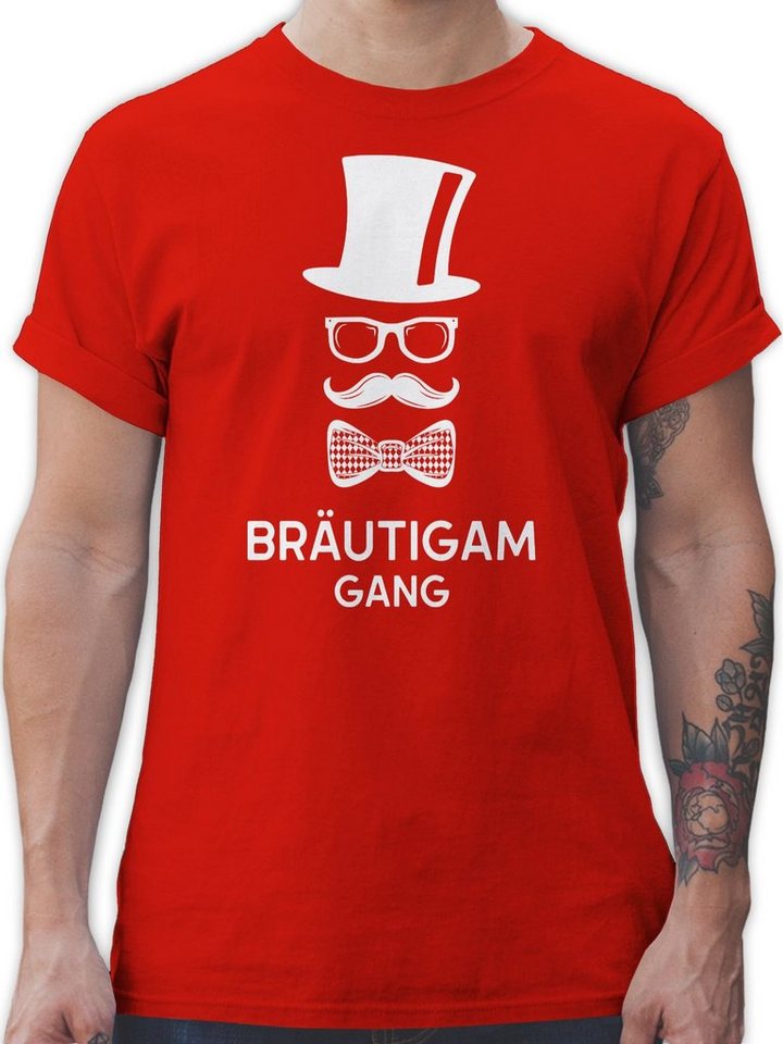Shirtracer T-Shirt Bräutigam Gang Hipster Team Groom JGA Männer von Shirtracer