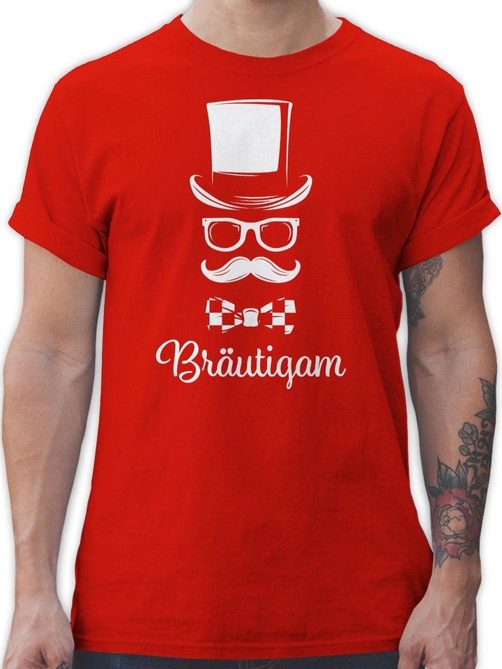 Shirtracer T-Shirt Bräutigam Gentleman Schreibschrift JGA Männer von Shirtracer