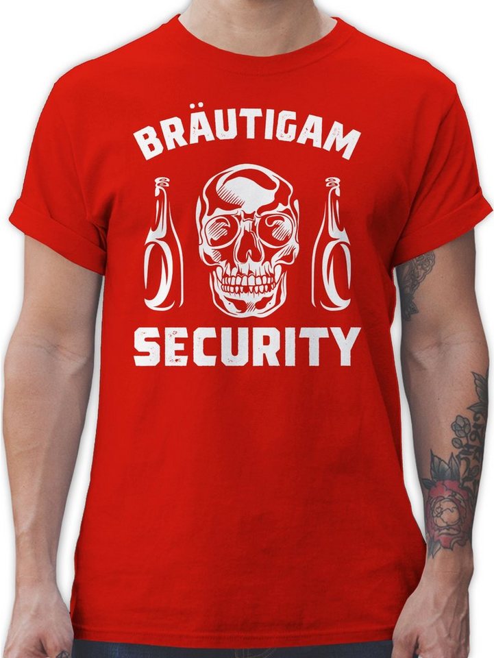 Shirtracer T-Shirt Bräutigam Security Totenkopf JGA Männer von Shirtracer