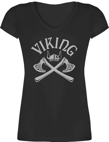 Shirtracer T-Shirt Damen V Ausschnitt - & Walhalla - Wikinger Viking Nordmänner Odin Walhall Streitaxt - XS - Schwarz - t Shirt Vikings wikingeraxt vikinger axt Wikinger&Walhalla Aufdruck Wikinger. Shirtracer T-Shirt Damen V Ausschnitt - & Walhalla - Wikinger Viking Nordmänner Odin Walhall Streitaxt - XS - Schwarz - t Shirt Vikings wikingeraxt vikinger axt Wikinger&Walhalla Aufdruck Wikinger. von Shirtracer