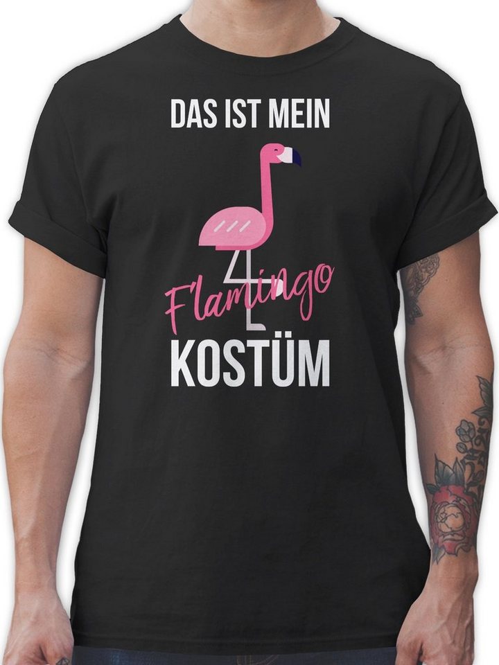 Shirtracer T-Shirt Das ist mein Flamingo Kostüm - Flamingokostüm Rosa Lustige Pink Flamin Karneval Outfit von Shirtracer