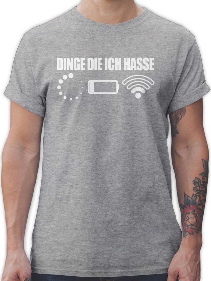 Shirtracer T-Shirt Dinge die ich hasse - weiß Nerd Geschenke von Shirtracer