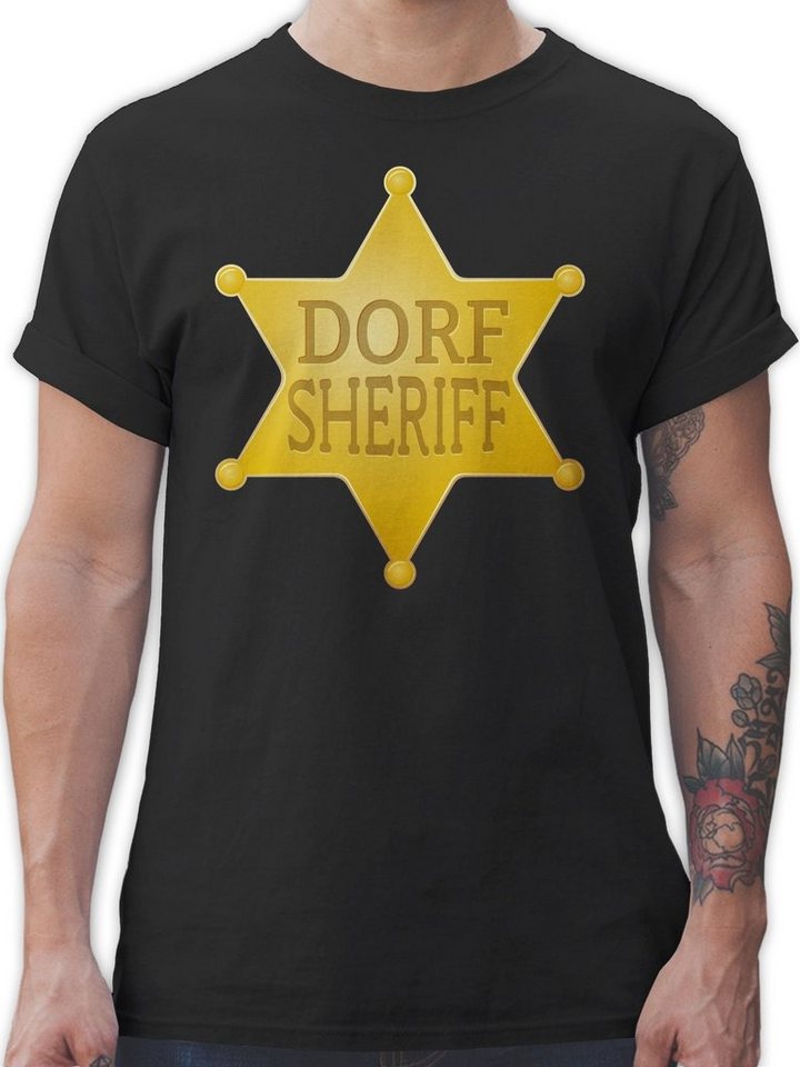 Shirtracer T-Shirt Dorf Sheriff goldener Stern Karneval Outfit von Shirtracer