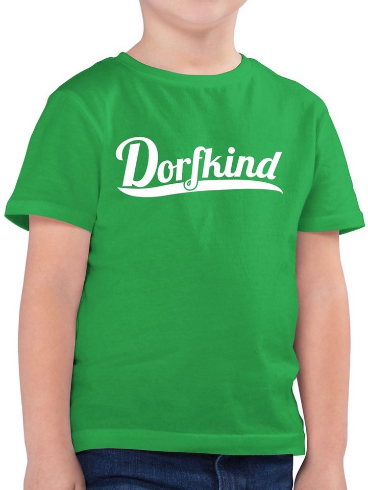 Shirtracer T-Shirt Dorfkind Weiss (1-tlg) Statement Sprüche Kinder von Shirtracer
