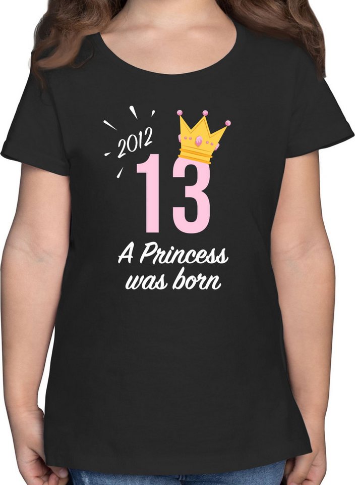 Shirtracer T-Shirt Dreizehnter Mädchen Princess 2012 13. Geburtstag von Shirtracer