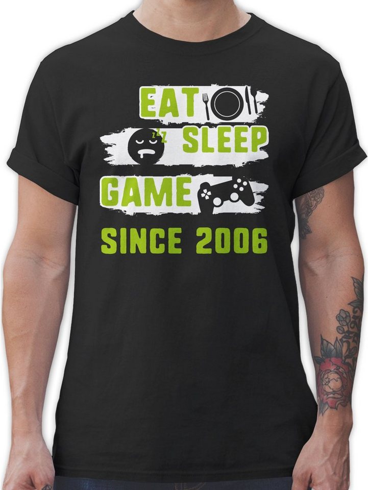 Shirtracer T-Shirt Eat Sleep Game Since 2006 Achtzehn 18. Geburtstag von Shirtracer