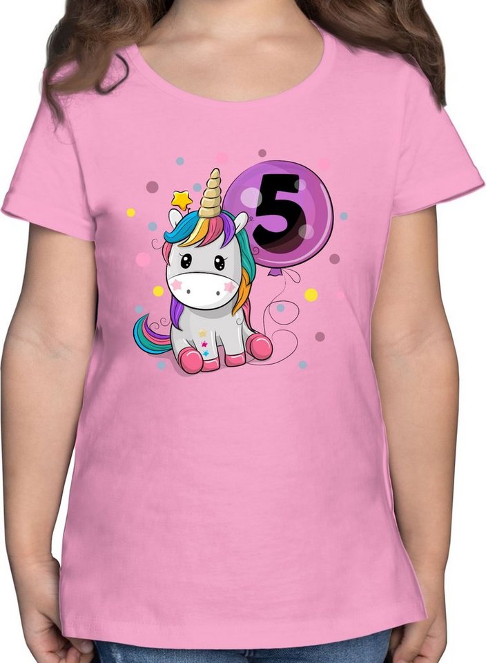 Shirtracer T-Shirt Einhorn 5 Geburtstag Mädchen I Kindergeburtstag 5 Jahre 5. Geburtstag von Shirtracer