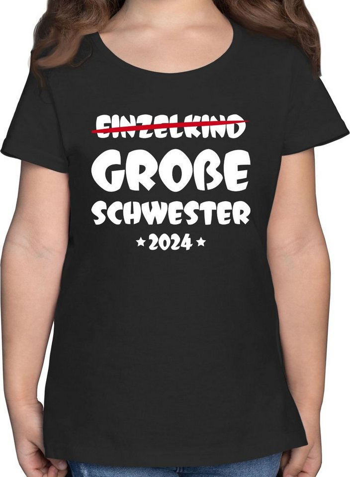 Shirtracer T-Shirt Einzelkind Große Schwester 2024 Große Schwester von Shirtracer