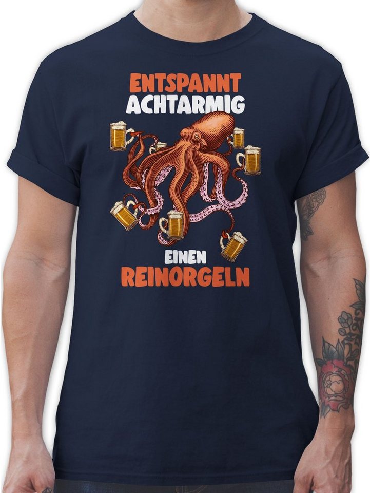 Shirtracer T-Shirt Entspannt achtarmig einen reinorgeln - 8 armig - reinorgelson - Bier S Party & Alkohol Herren von Shirtracer