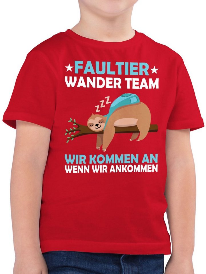 Shirtracer T-Shirt Faultier Wander Team Hiking (1-tlg) Statement Sprüche Kinder von Shirtracer