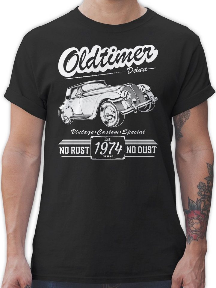 Shirtracer T-Shirt Fünfzigster Oldtimer Baujahr 1974 50. Geburtstag von Shirtracer
