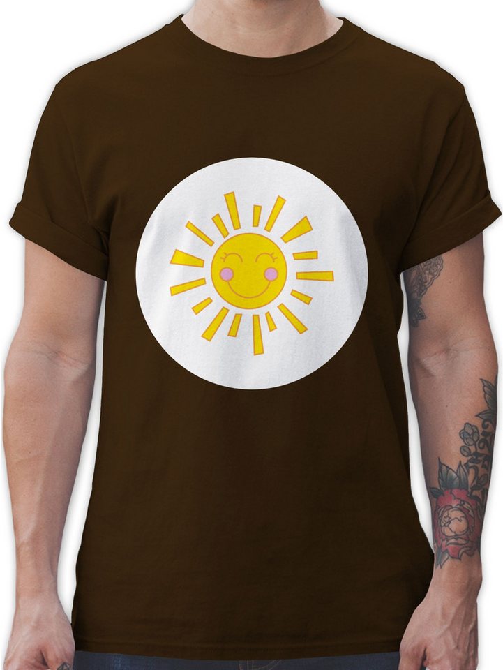 Shirtracer T-Shirt Glücksbär lachende Sonne Glücksbärchi Kostüm Sonnenschein Geschenk I F Karneval & Fasching von Shirtracer