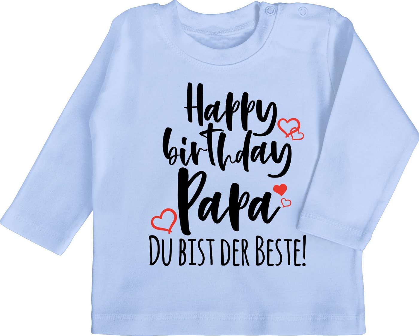 Shirtracer T-Shirt Happy Birthday Papa Strampler Baby Mädchen & Junge von Shirtracer