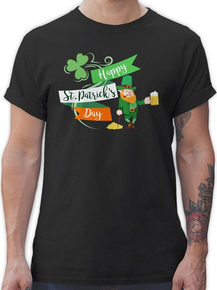 Shirtracer T-Shirt Happy St. Patricks Day Leprechaun Kobold St. Patricks Day von Shirtracer