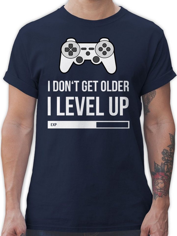 Shirtracer T-Shirt I don't get older I Level up Geburtstag Herren von Shirtracer