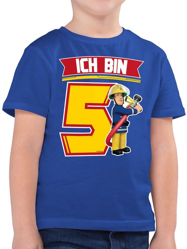 Shirtracer T-Shirt Ich bin 5 - Sam (1-tlg) Feuerwehrmann Sam Jungen von Shirtracer