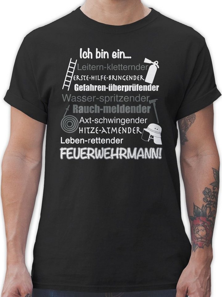 Shirtracer T-Shirt Ich bin ein ... Feuerwehrmann! Feuerwehr von Shirtracer