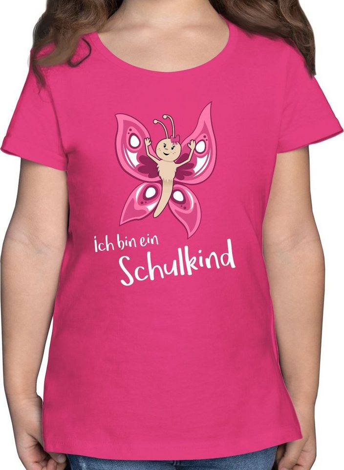 Shirtracer T-Shirt Ich bin ein Schulkind Schmetterling Einschulung Mädchen von Shirtracer