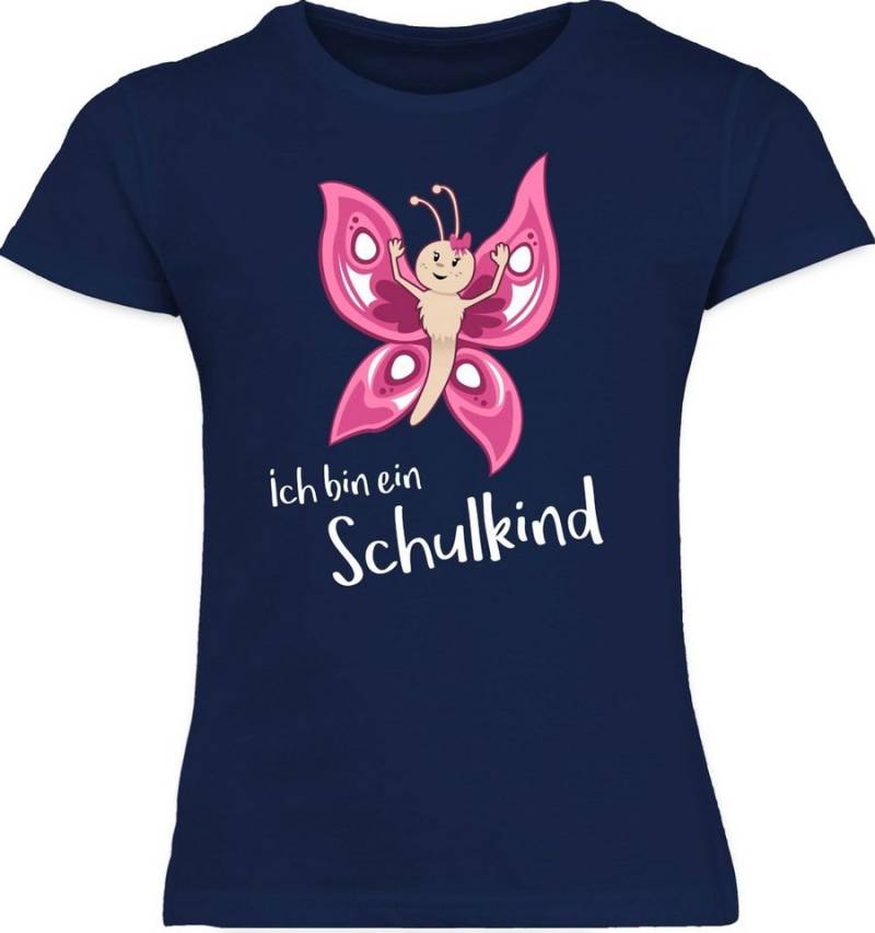 Shirtracer T-Shirt Ich bin ein Schulkind Schmetterling Einschulung Mädchen Shirtracer T-Shirt Ich bin ein Schulkind Schmetterling Einschulung Mädchen von Shirtracer