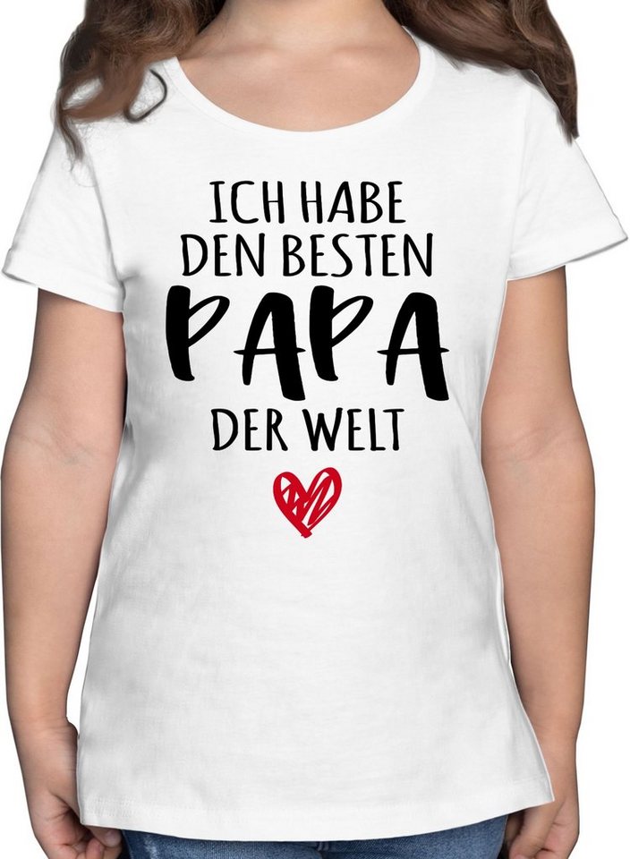 Shirtracer T-Shirt Ich habe den besten Papa der Welt - Bester Papa ist der Beste Papa Geschenk Tochter & Sohn Kinder von Shirtracer