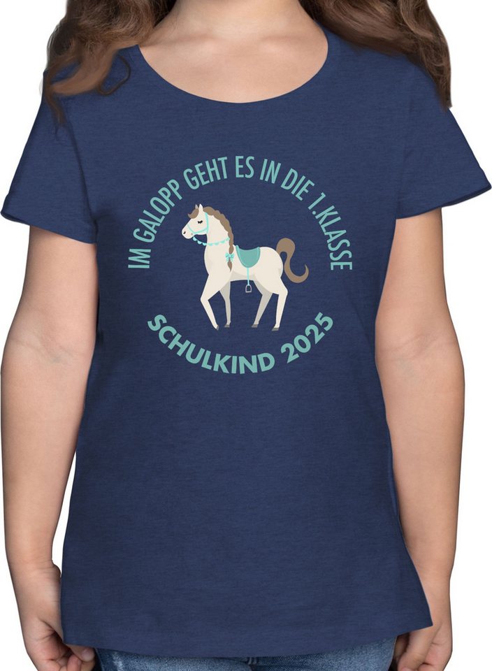 Shirtracer T-Shirt Im Galopp Schulkind 2025 Einschulung Mädchen von Shirtracer