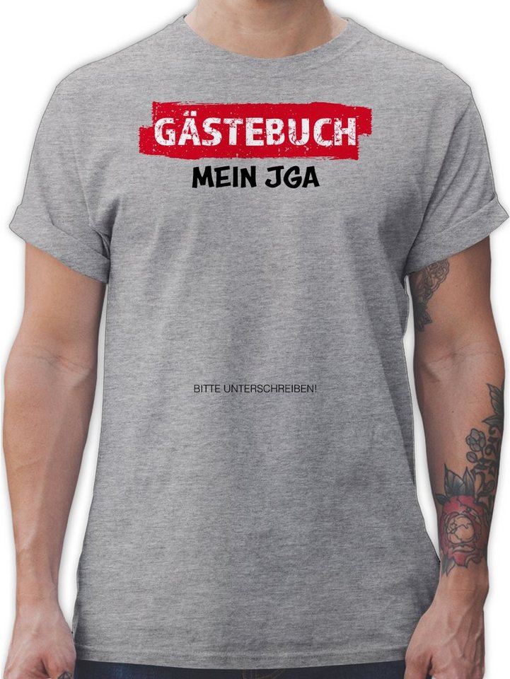 Shirtracer T-Shirt JGA Gästebuch I Unterschreiben Gäste JGA Männer von Shirtracer