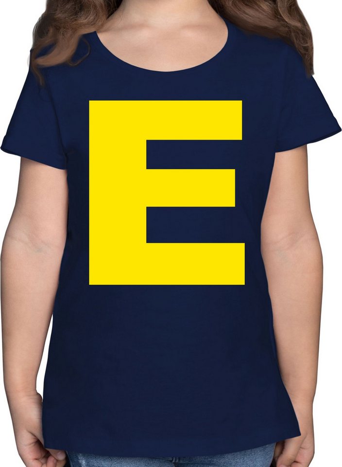 Shirtracer T-Shirt Kostüm Buchstabe E Streifenhörnchen Chipmunk Mädchen Eleanor I Karneva Karneval & Fasching von Shirtracer