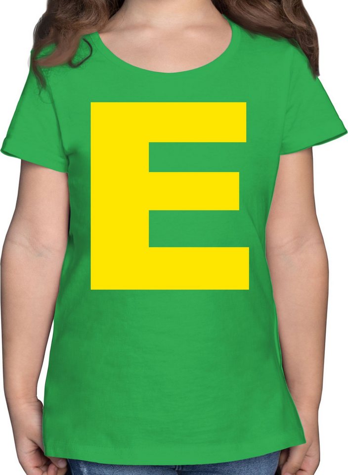 Shirtracer T-Shirt Kostüm Buchstabe E Streifenhörnchen Chipmunk Mädchen Eleanor I Karneva Karneval & Fasching von Shirtracer