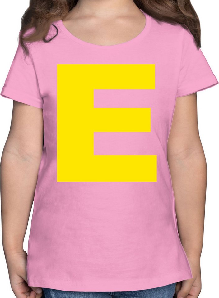 Shirtracer T-Shirt Kostüm Buchstabe E Streifenhörnchen Chipmunk Mädchen Eleanor I Karneva Karneval & Fasching von Shirtracer