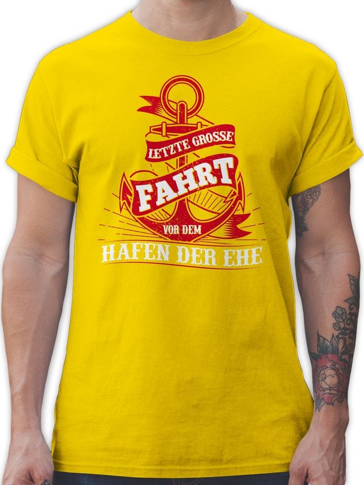 Shirtracer T-Shirt Letzte große Fahrt vor dem Hafen der Ehe JGA Männer von Shirtracer