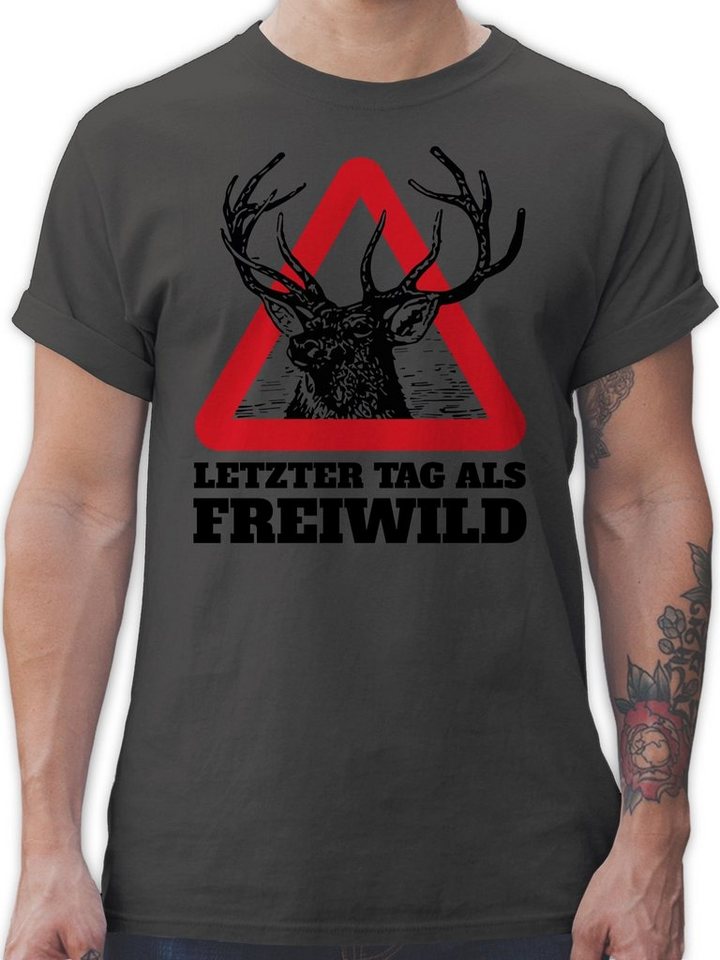 Shirtracer T-Shirt Letzter Tag als Freiwild JGA Männer von Shirtracer