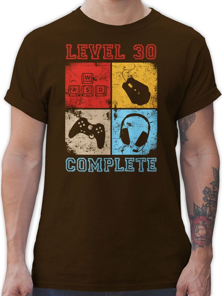 Shirtracer T-Shirt Level 30 Complete Completed 30. Geburtstag von Shirtracer